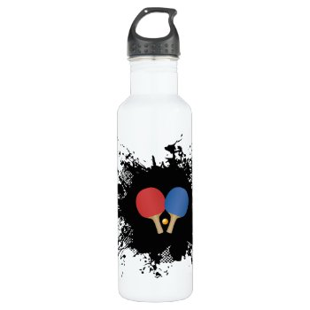 Ping Pong Urban Style Stainless Steel Water Bottle by TheArtOfPamela at Zazzle