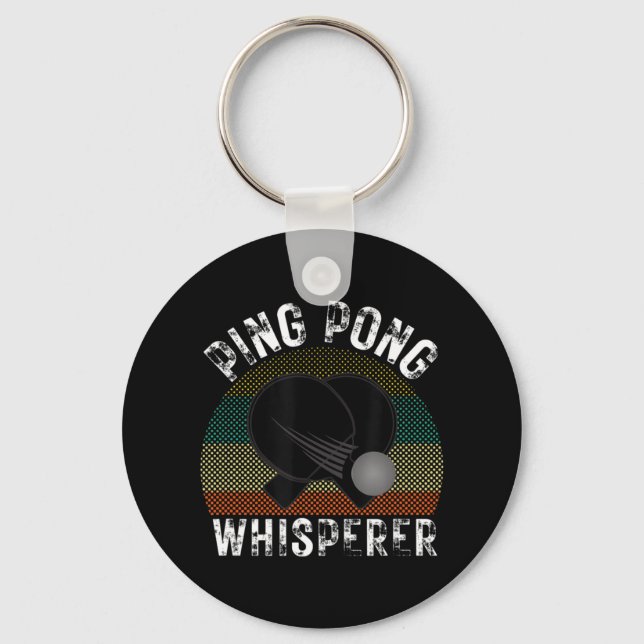Ping Pong Whisperer Fun Ping Pong Player Gift  Keychain (Front)