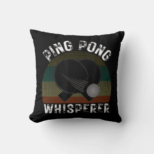 Ping Pong Whisperer Fun Ping Pong Player Gift Throw Pillow