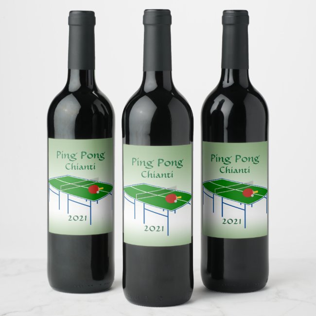 Ping Pong Wine Label