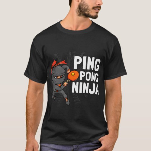 Ping Pong Women Cool Table Tennis Players T_Shirt