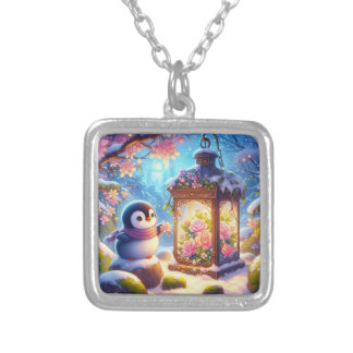 Pingouin necklace and floral lantern