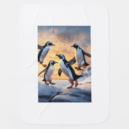 pingouins baby blanket