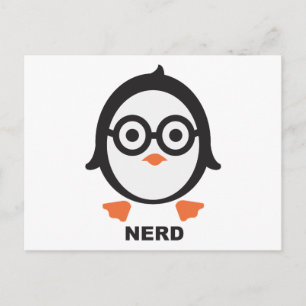 Pinguin - nerd - penguin postcard