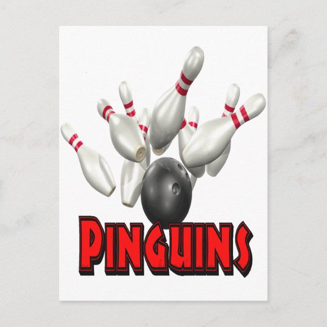 Pinguins Bowling Postcard (Front)