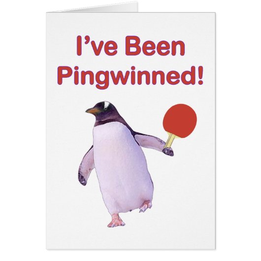 Pingwinned Penguin Ping Pong Cards (Front)