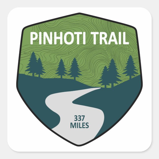 Pinhoti Trail Alabama Georgia Square Sticker (Front)