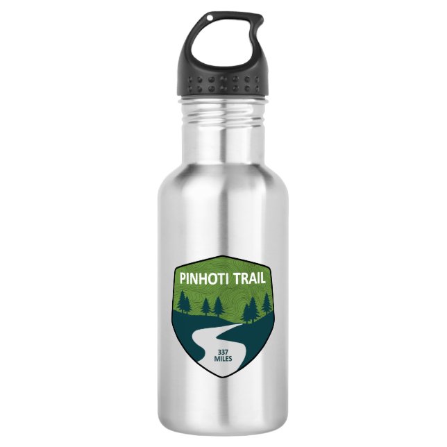 Pinhoti Trail Alabama Georgia Stainless Steel Water Bottle (Front)