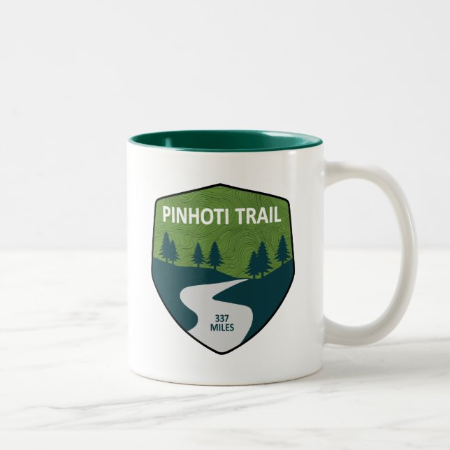 Pinhoti Trail Alabama Georgia Two-Tone Coffee Mug (Right)