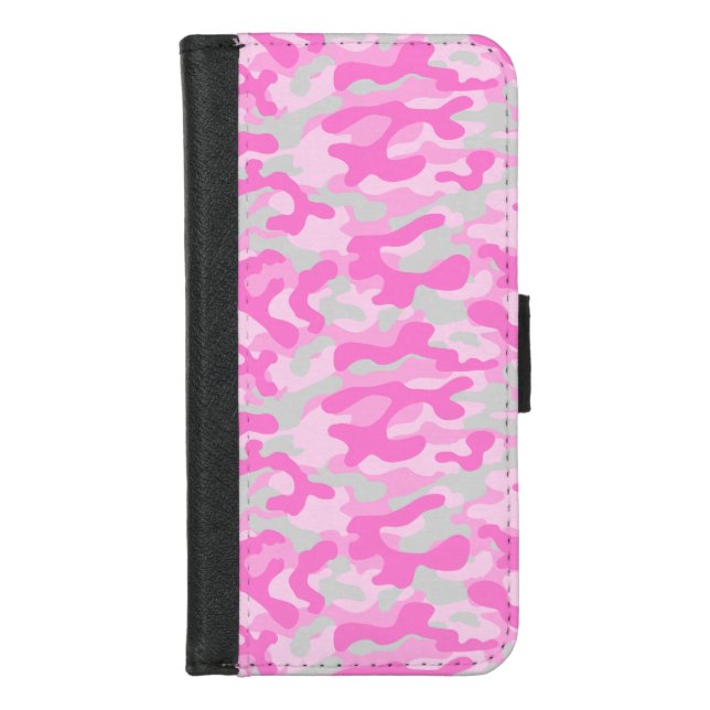 Pinik Camouflage  iPhone Wallet Case (Front)