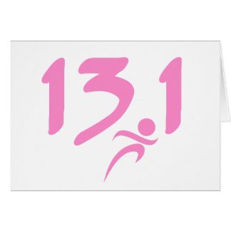 Pink 13.1 half-marathon cards