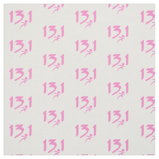 Pink 13.1 half-marathon fabric
