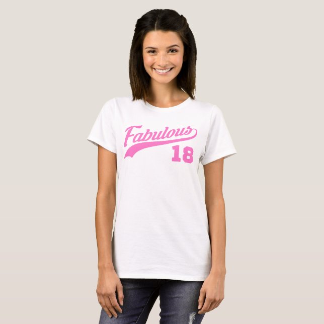 Pink 18th Birthday T-Shirt (Front Full)