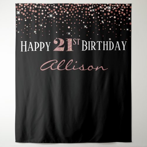 Pink 21st Birthday Photo Booth Backdrop