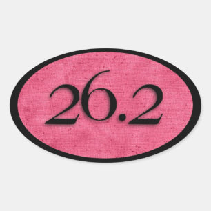 Pink 26.2 marathon sticker by Vetro