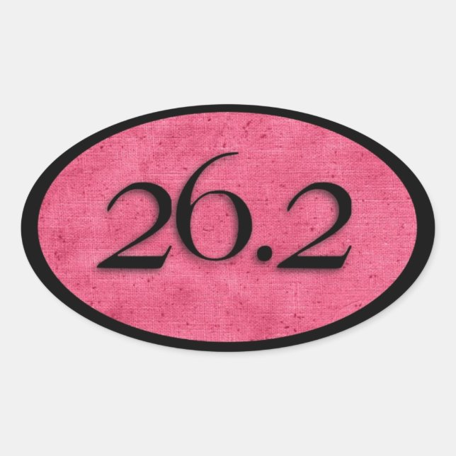 Pink 26.2 marathon sticker by Vetro (Front)