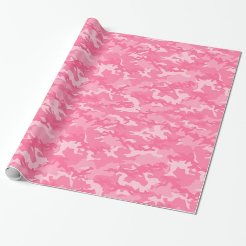 Pink 2 Camo Camouflage Wrapping Paper