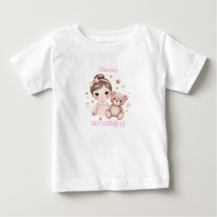 Pink 2nd Bear Birthday Girl Toddler T-shirt