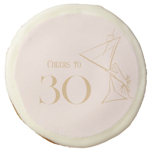 Pink 30th Adult Birthday Favors Sugar Cookie