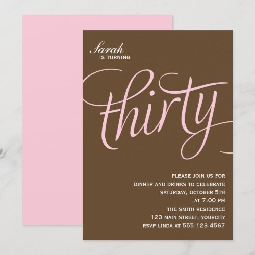 30th Birthday Party Invites