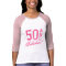 Pink 50 and fabulous! Birthday t shirt for women