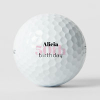 Pink 50th Birthday Personalized Titleist Pro V1