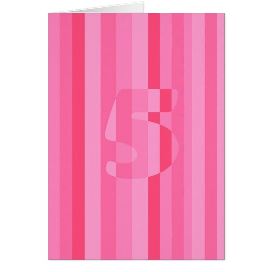 pink 5 card