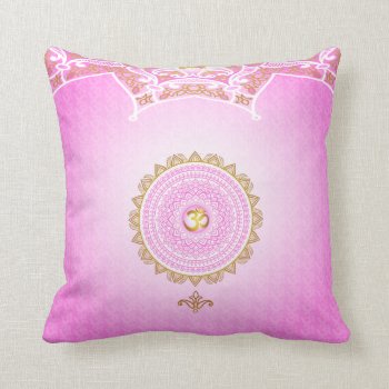 Pink  7th Chakra  Sahasrana Pillow by OmThatLife at Zazzle