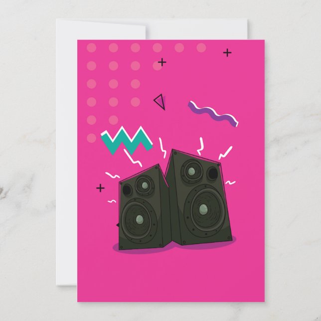 Pink 90's House Party Invitation