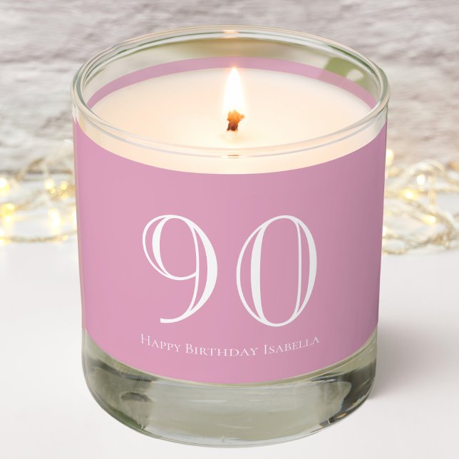 Pink | 90th Birthday | Scented Jar Candle (Creator Uploaded)