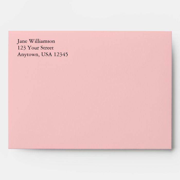 Pink A7 5x7 Custom Pre addressed Envelopes