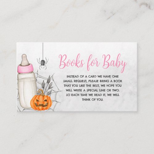 Pink A Baby is Brewing Baby Shower Books for Baby Enclosure Card