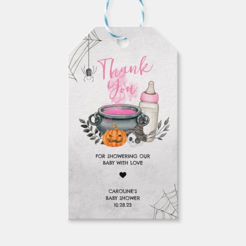 Pink A Baby is Brewing Baby Shower Favor Tags
