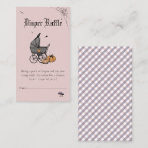 Pink A Baby is Brewing Diaper Raffle Baby Shower Enclosure Card