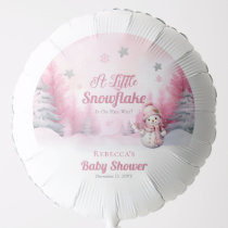 Pink A Little Snowflake | Snow Girl Baby Shower Balloon
