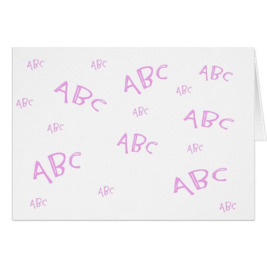 Pink ABCs Cards (Front Horizontal)