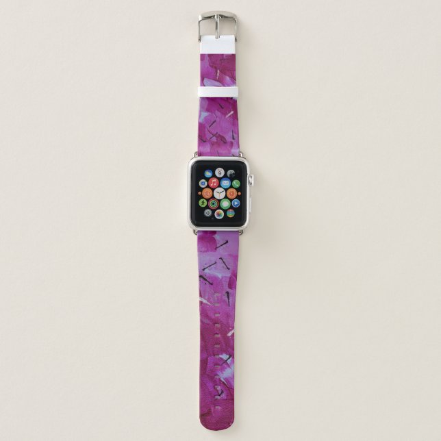 Pink Abstract Acrylic Apple Watch Band (Front)
