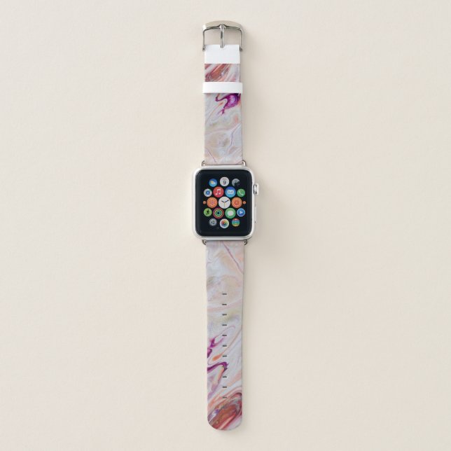Pink Abstract Art Apple Watch Band (Front)