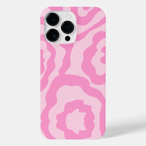 Pink Abstract Art iPhone 14 Pro Max Case