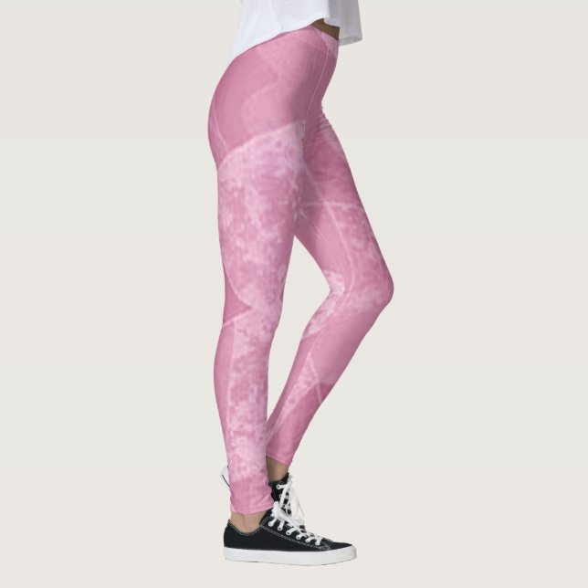 Pink Abstract Art Leggings (Right)