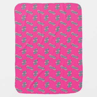 Pink Abstract Baby Blanket
