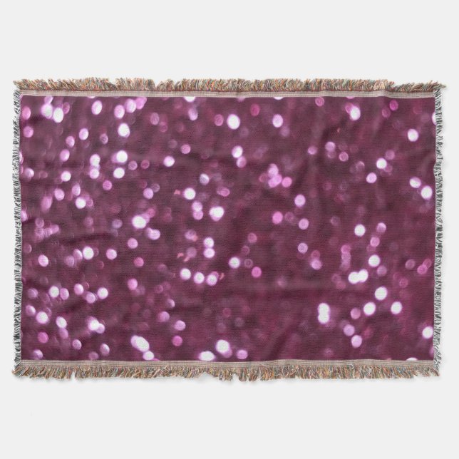 Pink abstract, bokeh defocused lights. throw blanket (Front)