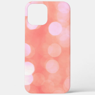 Pink abstract bokeh light dots, feminine design iPhone 12 pro max case