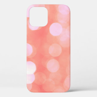 Pink abstract bokeh light dots, feminine design iPhone 12 case