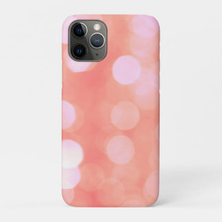Pink abstract bokeh light dots, feminine design iPhone 11 pro case
