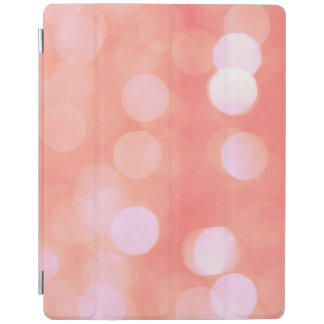 Pink abstract bokeh light dots, feminine design iPad smart cover