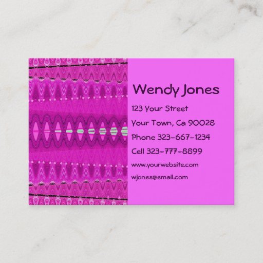 Customizable pink abstract business cards