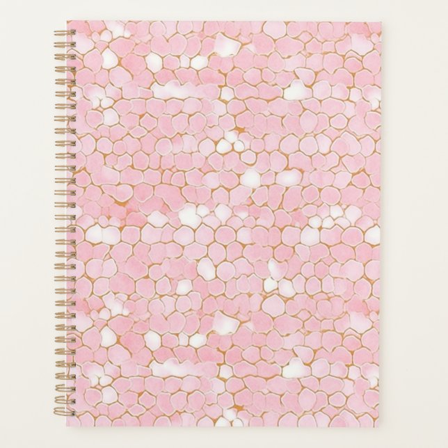 Pink Abstract Chiyogami Planner (Front)