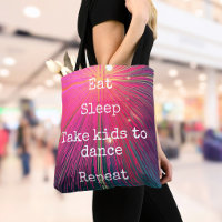 Pink Abstract Eat Sleep Take Kids To Dance Repeat