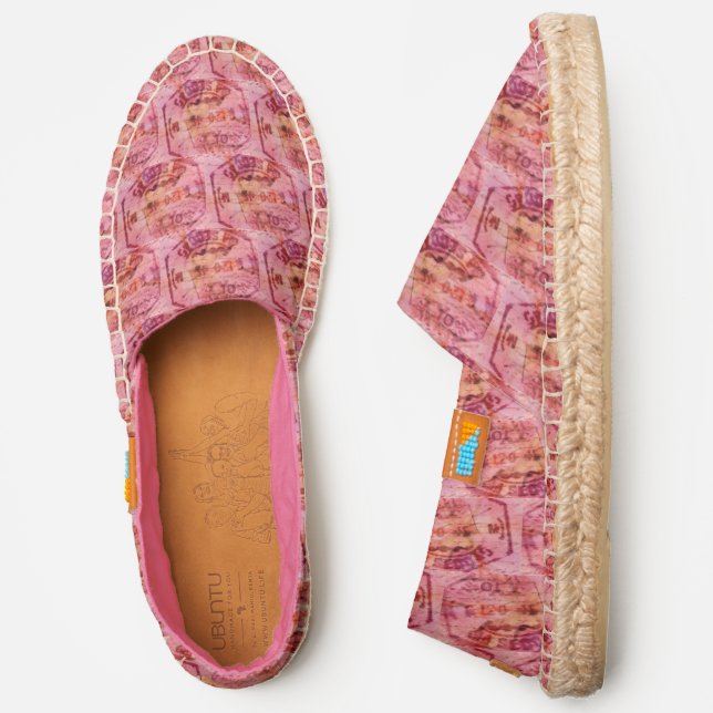 Pink Abstract Espadrilles (Side)